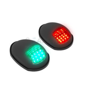 12V LED marine navigation lights red port and green starboard side mount