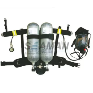 EC MED twin-cylinder marine SCBA set with full face mask and harness