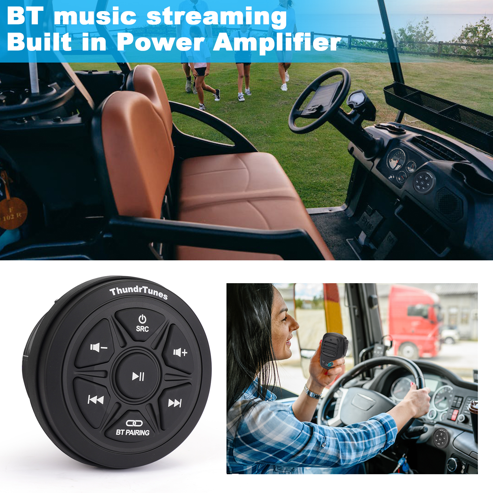 Marine Bluetooth Audio Controller Kit with 6.5 Inch Speakers - Imagen 6