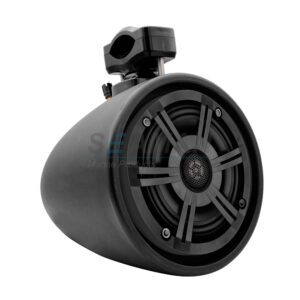 6.5 inch marine tower speaker pod with clamp mount and directional tweeter