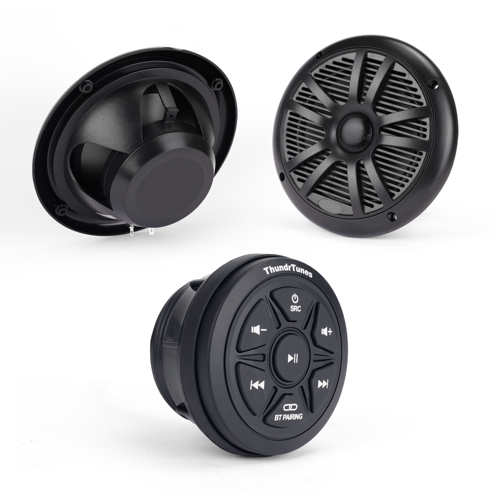 marine Bluetooth audio controller kit with 6.5 inch speakers