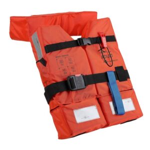 Chaleco salvavidas plegable SOLAS RSCY-A9 - vista plegada, naranja, homologado CCS y CE