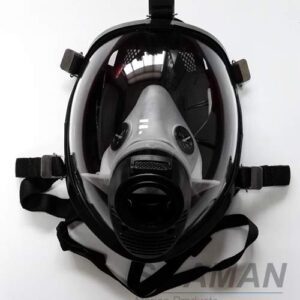 CE firefighter silicone SCBA full face mask front view