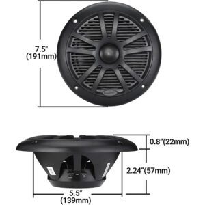 6.5 inch marine speaker dimensions 191mm outer diameter