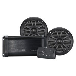 marine Bluetooth amplifier and 6.5 inch speaker package with controller