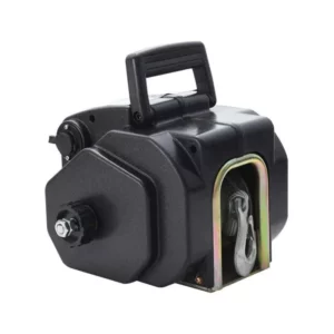 12V electric boat trailer winch with steel cable and hook