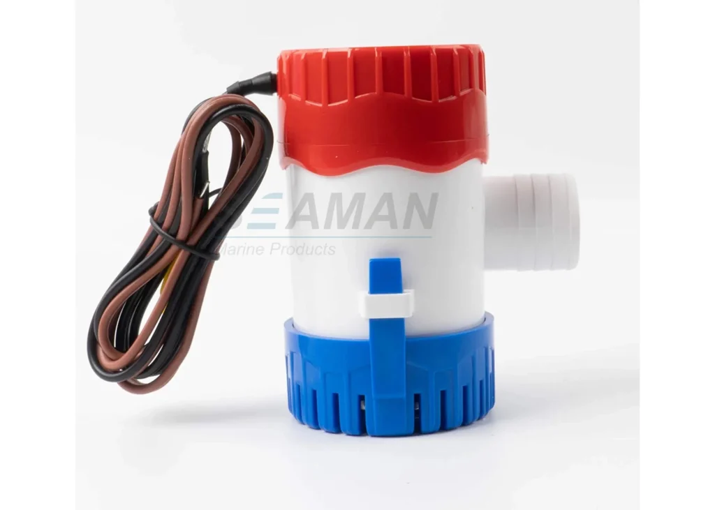 12V/24V marine bilge pump with wiring for reliable boat bilge installation