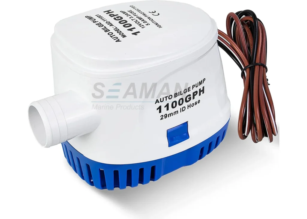 1100 GPH automatic bilge pump with float switch, 12V-24V for yachts, fishing boats – B2B marine equipment