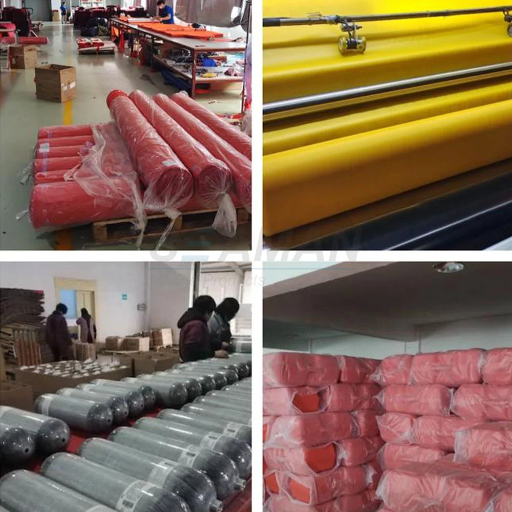 Pre-production raw material inspection for marine safety equipment